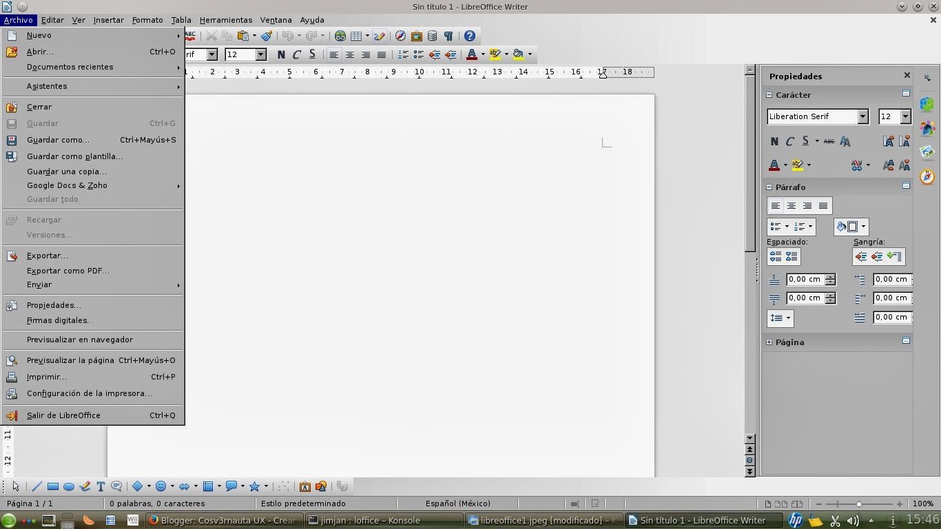 pantalla_gnome_loffice Linux: Mejora la apariencia en LibreOffice