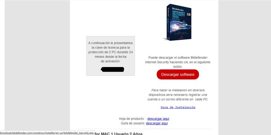 correo_descarga Review: Bitdefender Internet Security - Parte 2