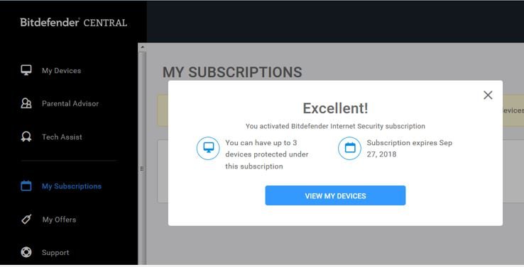 panel_suscribcion Review: Bitdefender Internet Security - Parte 2
