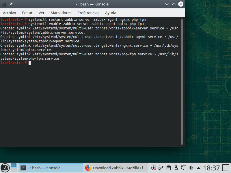 Cosvernauta_pantalla17_zabbix_Levantar HOWTO: Cómo instalar Zabbix 5.0 en diferentes distros de Linux - Parte 1