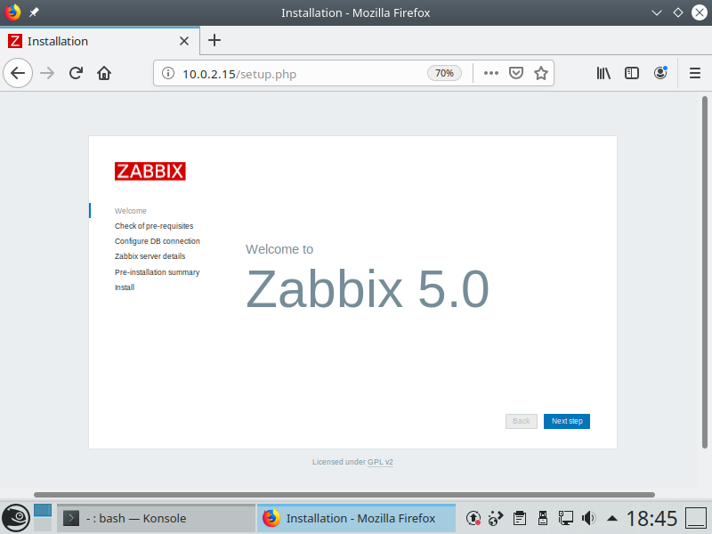 Cosvernauta_pantalla18_setup HOWTO: Cómo instalar Zabbix 5.0 en diferentes distros de Linux - Parte 1
